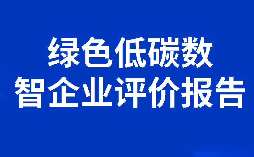 綠色低碳數(shù)智企業(yè)評價報告